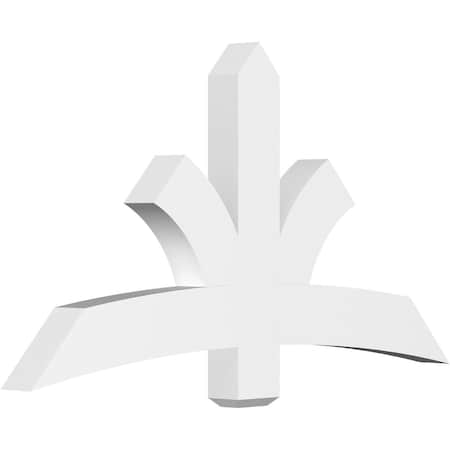 Ekena Millwork Davenport Architectural Grade PVC Gable Bracket, 60"W x 32 1/2"H x 4"D x 6"F, 13/12 Pitch GBP060X33X0406DAV00